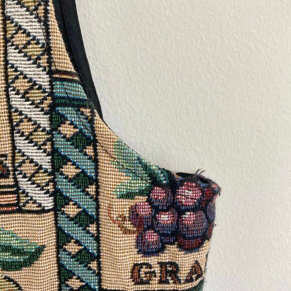 Vintage 90s Bobbie Brooks Fruit Tapestry Vest - Picture 4 of 6